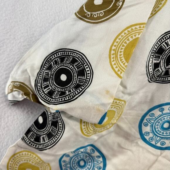 Vintage Blueprint Shirt men's Medium White Geometric Rayon All Over 80s 90s NEW - Picture 8 of 9